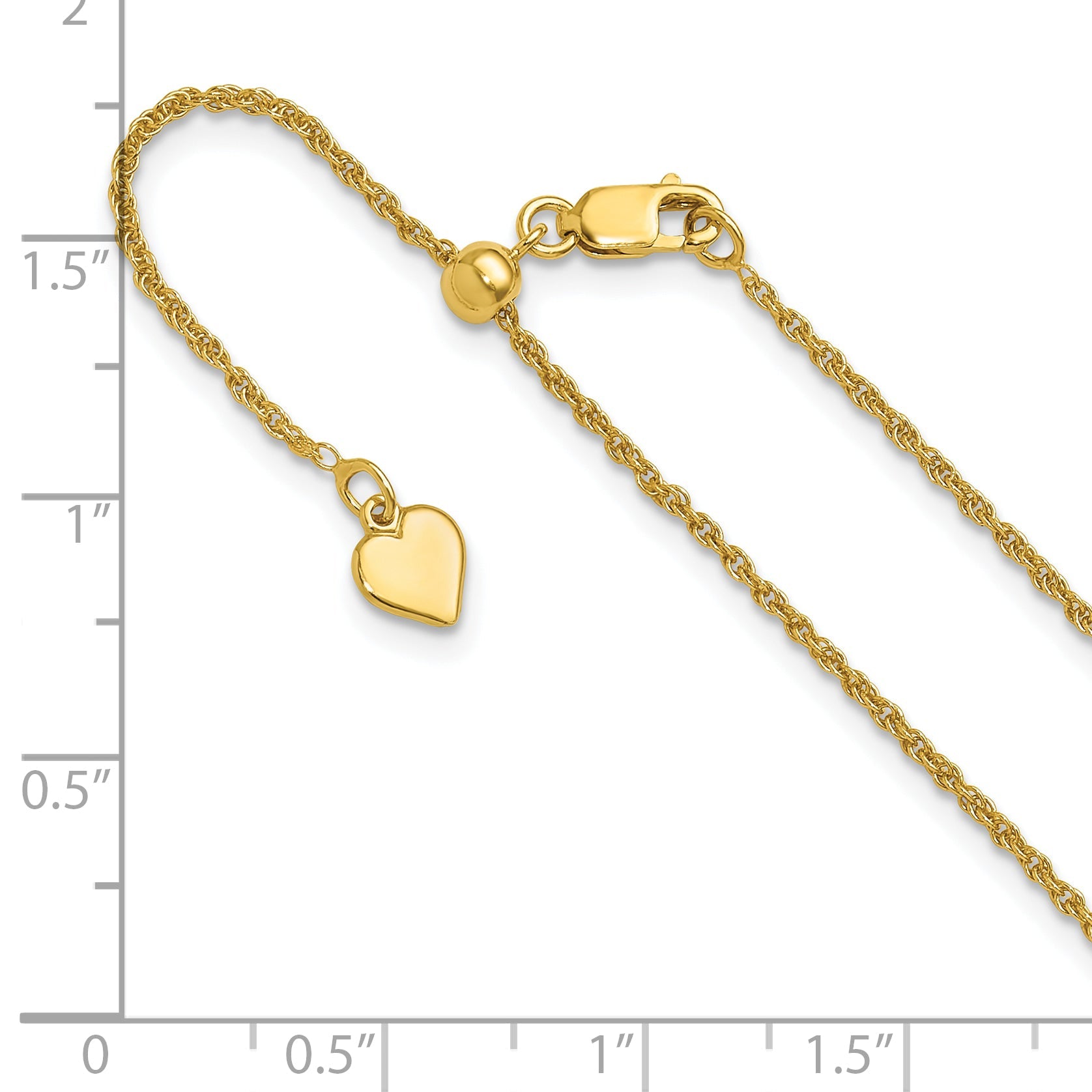 Gold Plated Sterling Silver Adjustable 1.35mm Loose Rope Chain Necklace