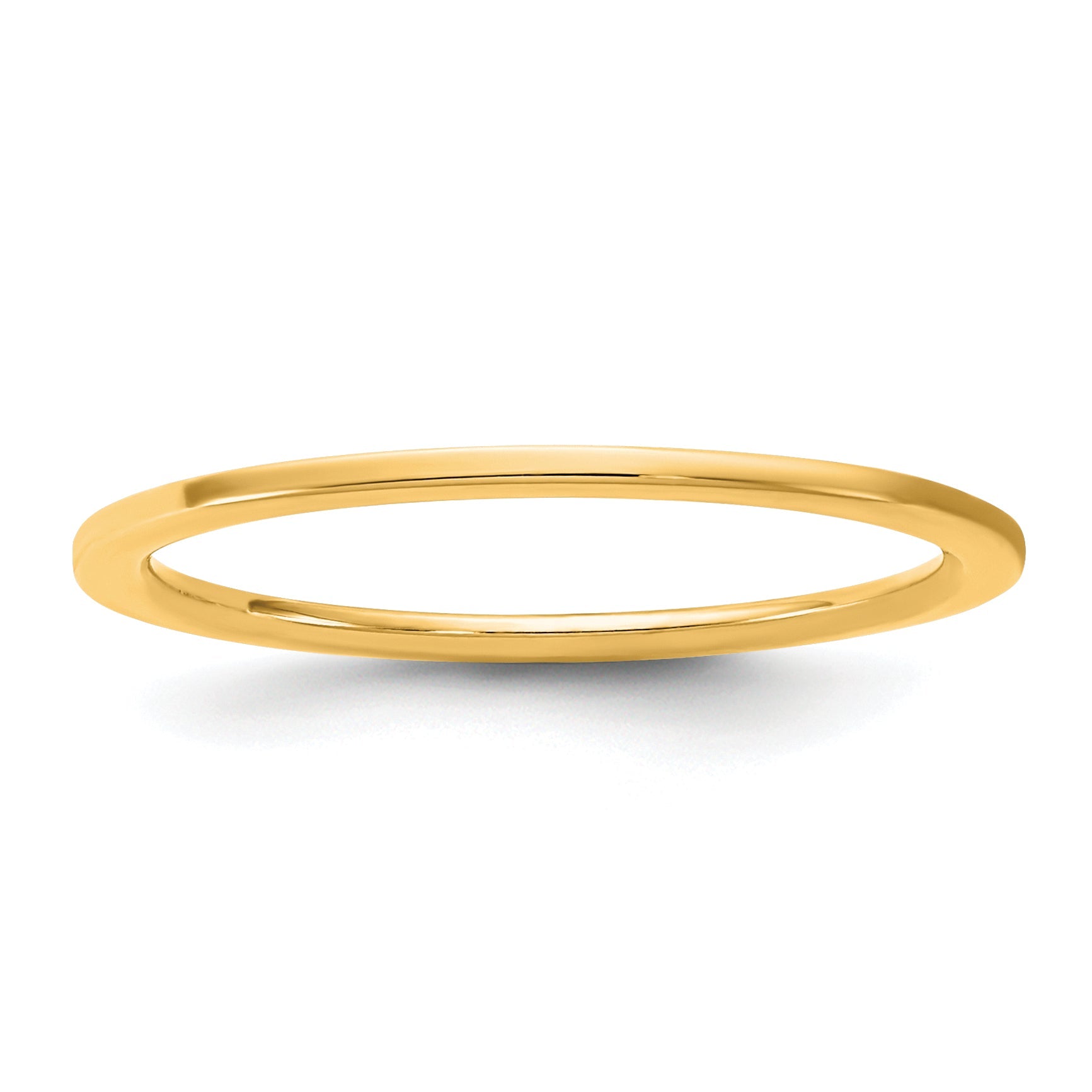 14K Yellow Gold 1mm Standard Flat Comfort Fit Band