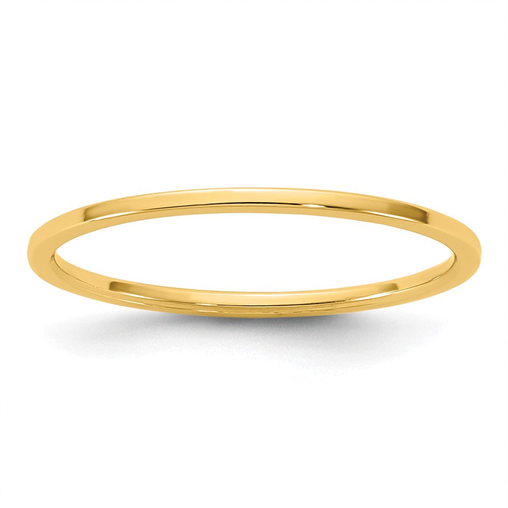 10K Yellow Gold 10Ky 1mm Lightweight Flat Band Size 11.5