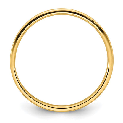 18k Yellow Gold 2mm Lightweight Flat Wedding Band Ring