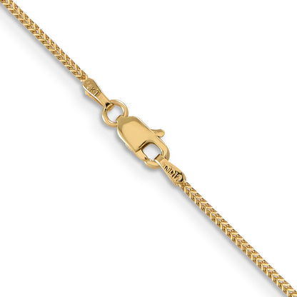 14K Yellow Gold 20 Inch .9mm Franco With Lobster Clasp Chain Necklace