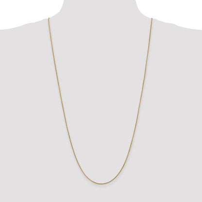 14K Yellow Gold 30 Inch .9mm Franco With Lobster Clasp Chain Necklace