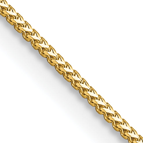 14K Yellow Gold 20 Inch .9mm Franco With Lobster Clasp Chain Necklace