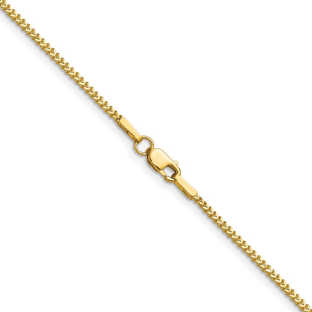 14K Yellow Gold 20 Inch 1mm Franco With Lobster Clasp Chain Necklace