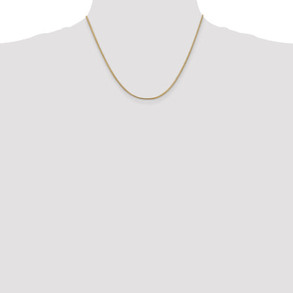 14K Yellow Gold 18 Inch 1mm Franco With Lobster Clasp Chain Necklace