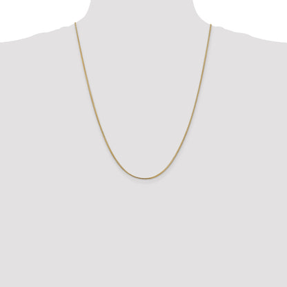 14K Yellow Gold 24 Inch 1mm Franco With Lobster Clasp Chain Necklace
