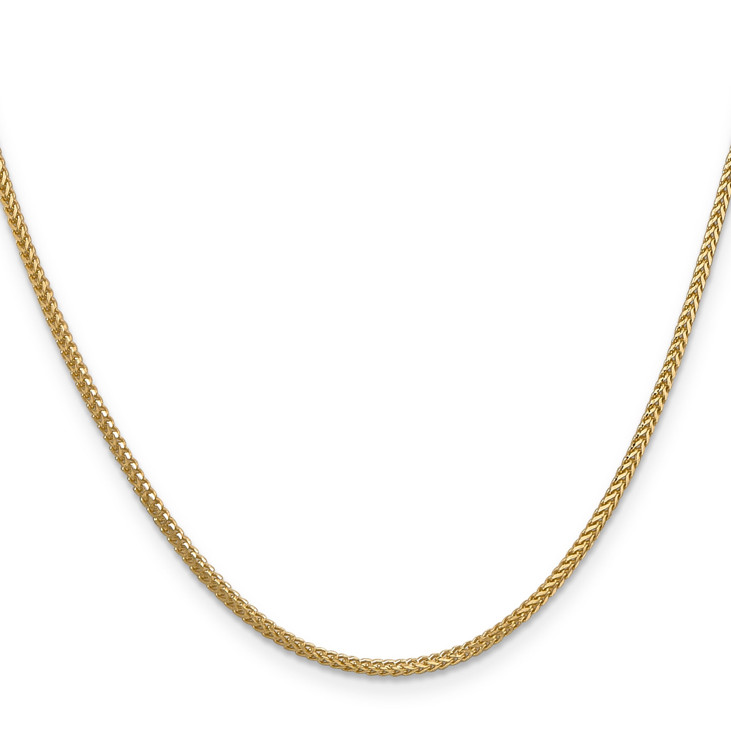 14K Yellow Gold 30 Inch 1.3mm Franco With Lobster Clasp Chain Necklace