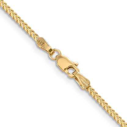 14K Yellow Gold 30 Inch 1.3mm Franco With Lobster Clasp Chain Necklace