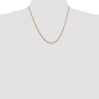 14K Yellow Gold 20 Inch 1.3mm Franco With Lobster Clasp Chain Necklace
