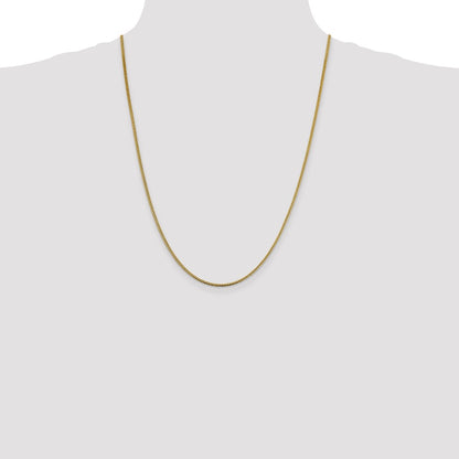 14K Yellow Gold 24 Inch 1.4mm Franco With Lobster Clasp Chain Necklace