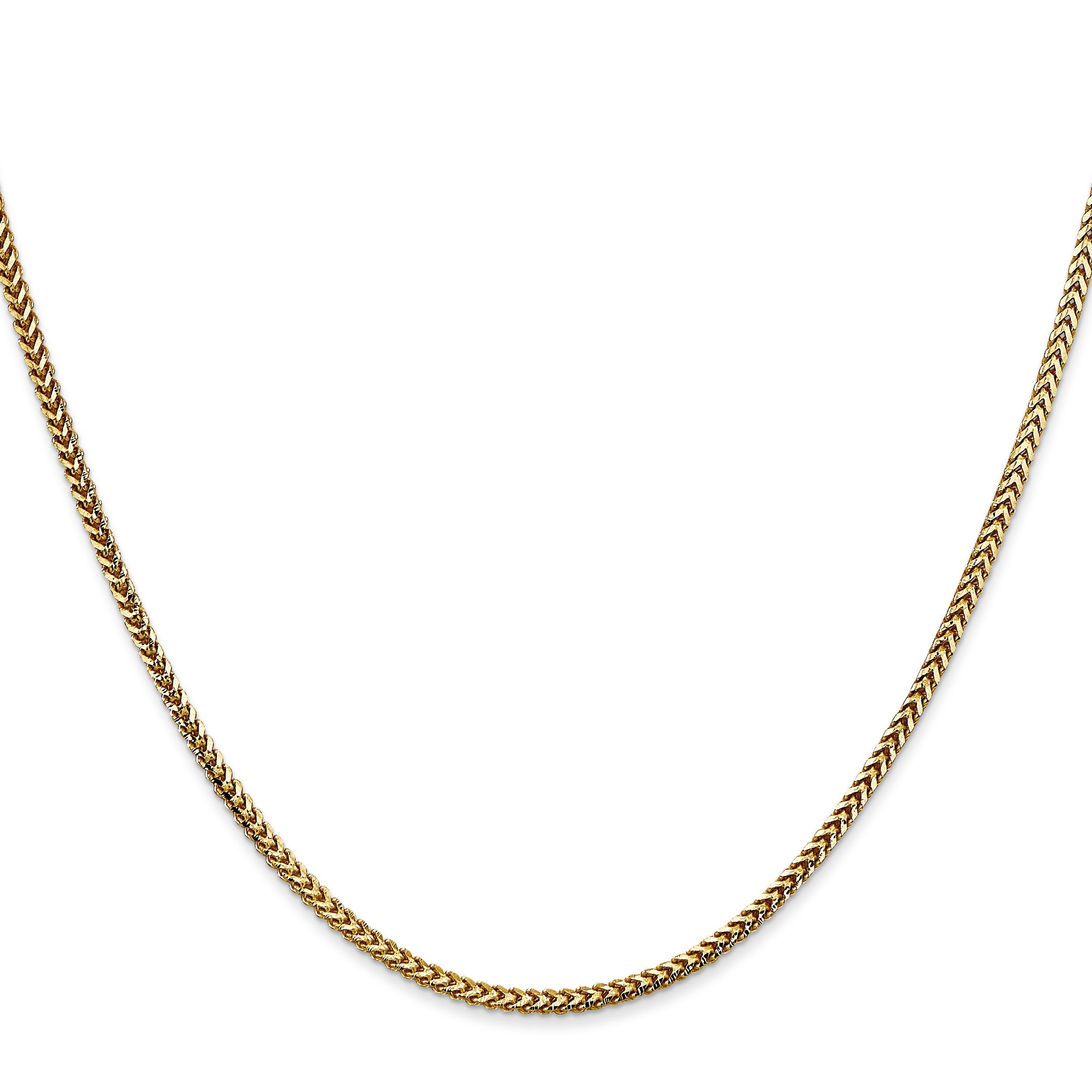 14K Yellow Gold 22 Inch 1.5mm Franco With Lobster Clasp Chain Necklace