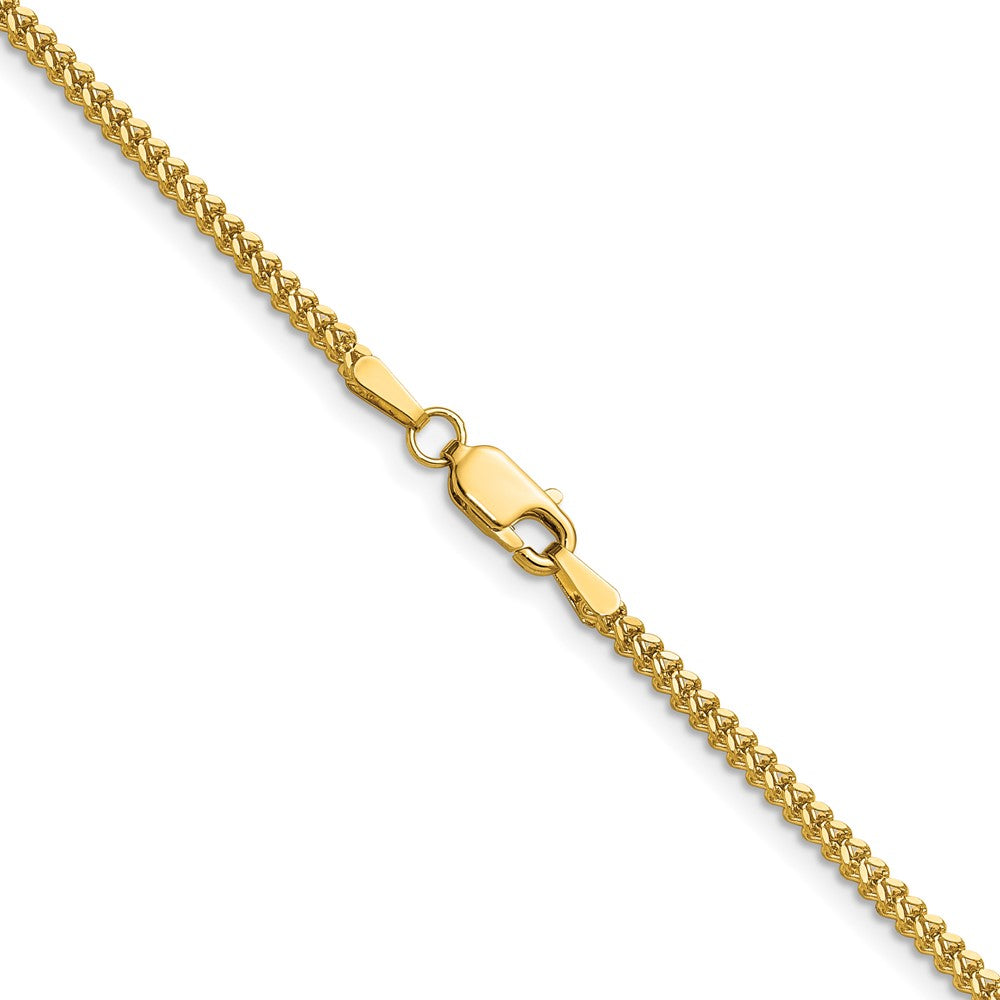 14K Yellow Gold 20 Inch 1.5mm Franco With Lobster Clasp Chain Necklace