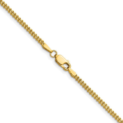 14K Yellow Gold 20 Inch 1.5mm Franco With Lobster Clasp Chain Necklace
