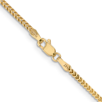 14K Yellow Gold 30 Inch 1.5mm Franco With Lobster Clasp Chain Necklace