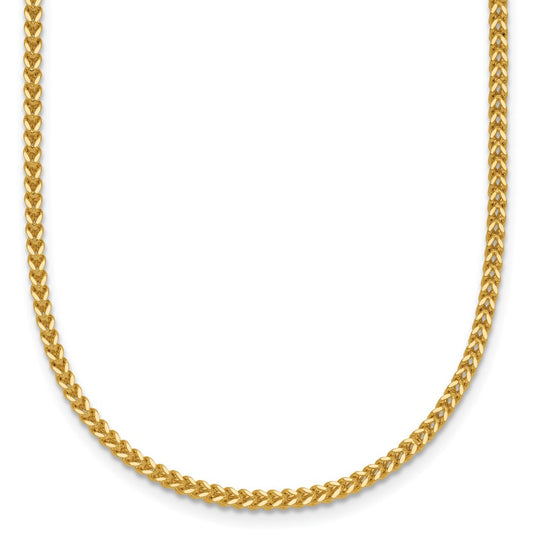 14K Yellow Gold 20 Inch 1.5mm Franco With Lobster Clasp Chain Necklace