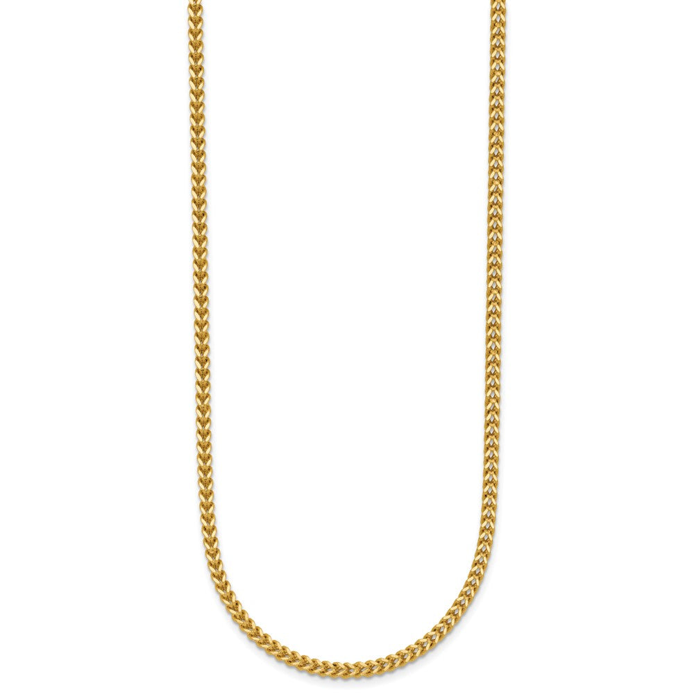 14K Yellow Gold 22 Inch 2mm Franco With Lobster Clasp Chain Necklace