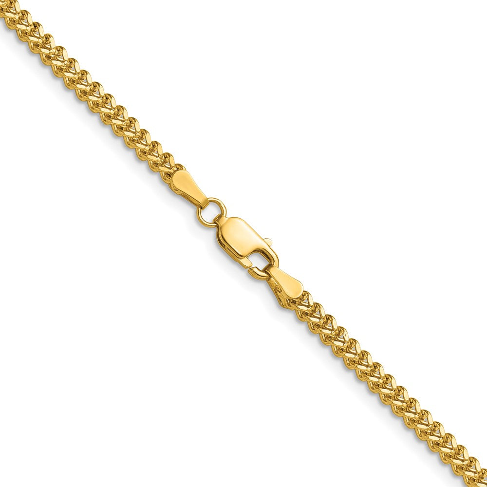 14K Yellow Gold 22 Inch 2mm Franco With Lobster Clasp Chain Necklace