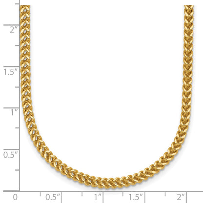 14K Yellow Gold 16 Inch 2.3mm Franco With Lobster Clasp Chain Necklace