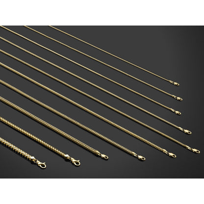 14K Yellow Gold 20 Inch 3.7mm Franco With Fancy Lobster Clasp Chain Necklace