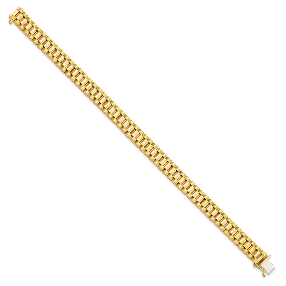 8 Inch 14K Men'S Satin And Polished 8In Link Bracelet