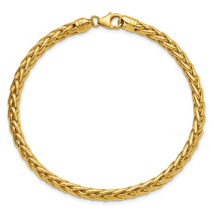 8.5 Inch 14K Polished 8.5In Wheat Chain Bracelet