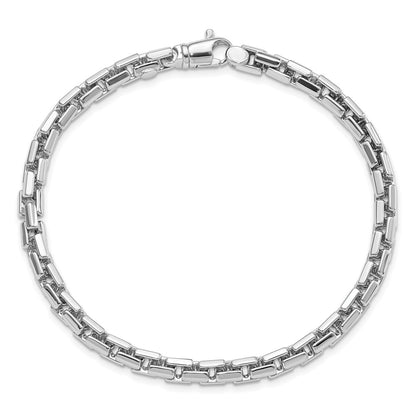 8.5 Inch 14K White Gold Polished Chain Bracelet