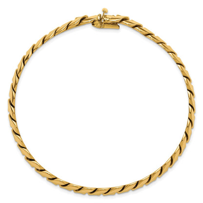 9 Inch 14K Polished Fancy Link Men'S Bracelet