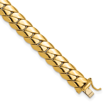 9 Inch 14K Polished Fancy Link Men'S Bracelet