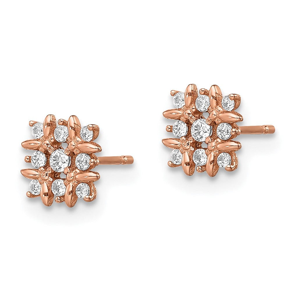 14K Rose Gold Madi K Fancy Cz Earrings