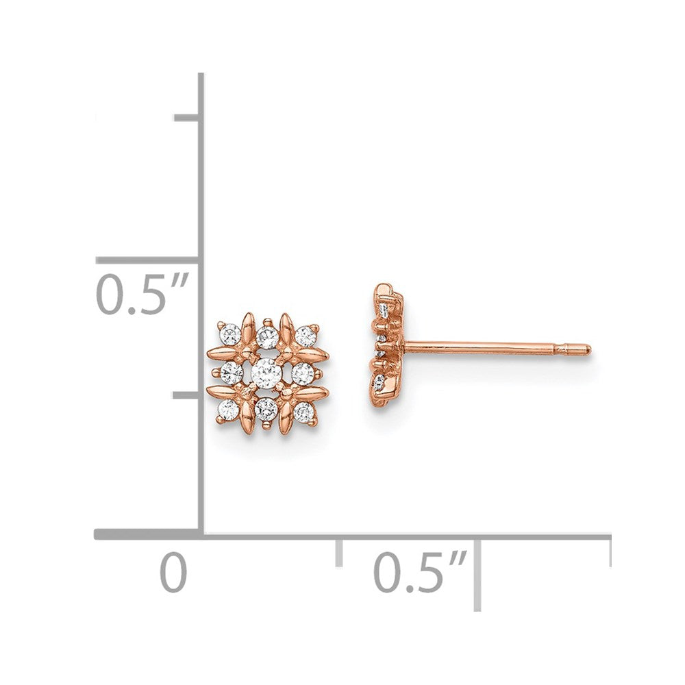 14K Rose Gold Madi K Fancy Cz Earrings