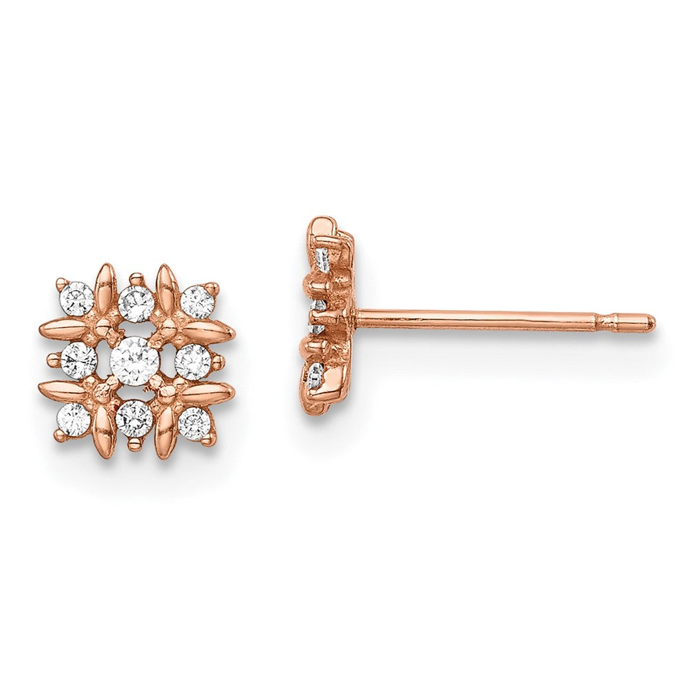 14K Rose Gold Madi K Fancy Cz Earrings