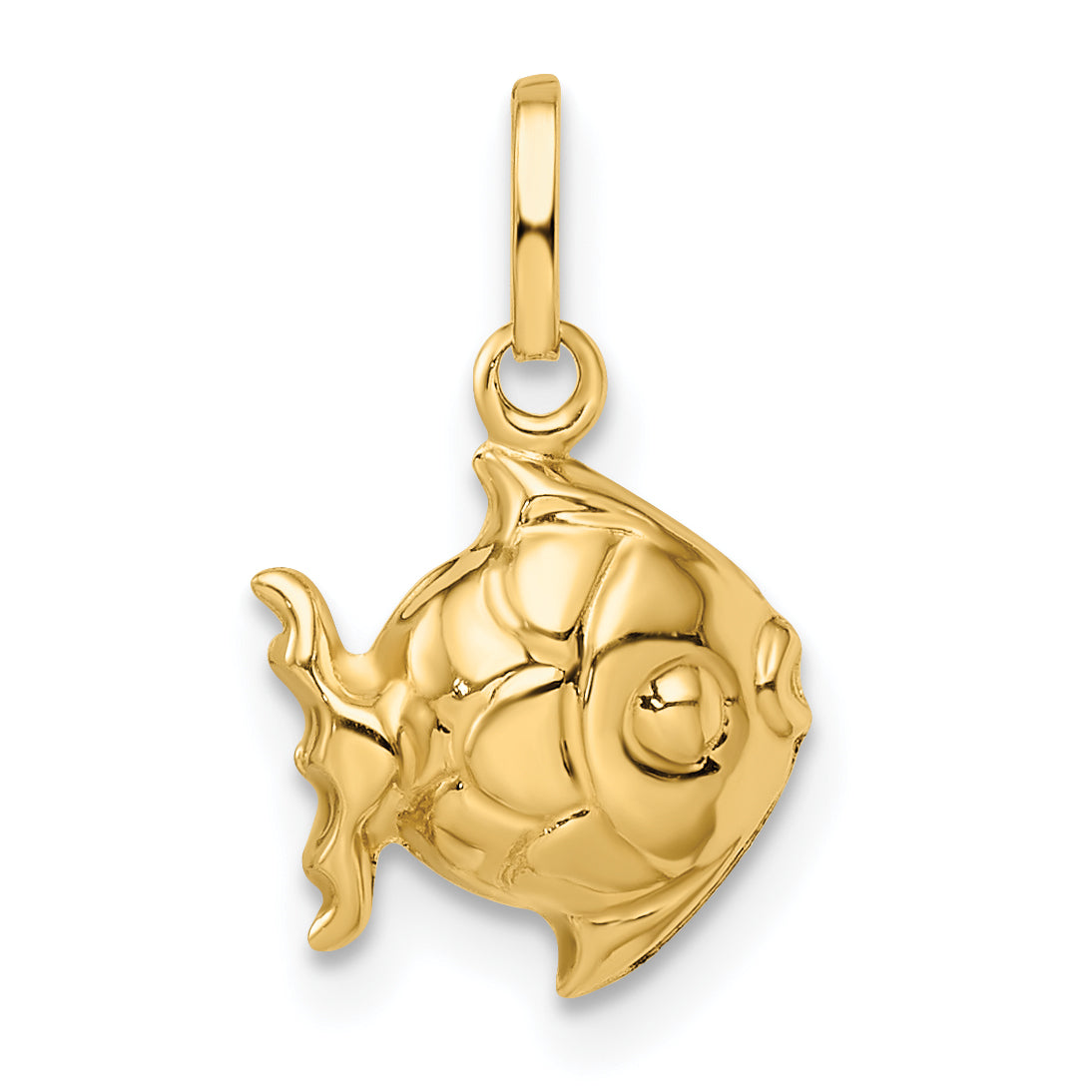 14k Yellow Gold 14k Madi K Polished 3-D Fish Pendant