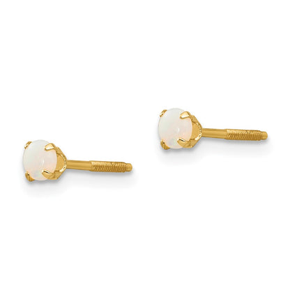 14K Yellow Gold Madi K 3mm Opal Earrings