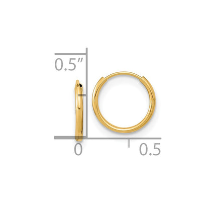 14K Yellow Gold Madi K Endless Hoop Earrings