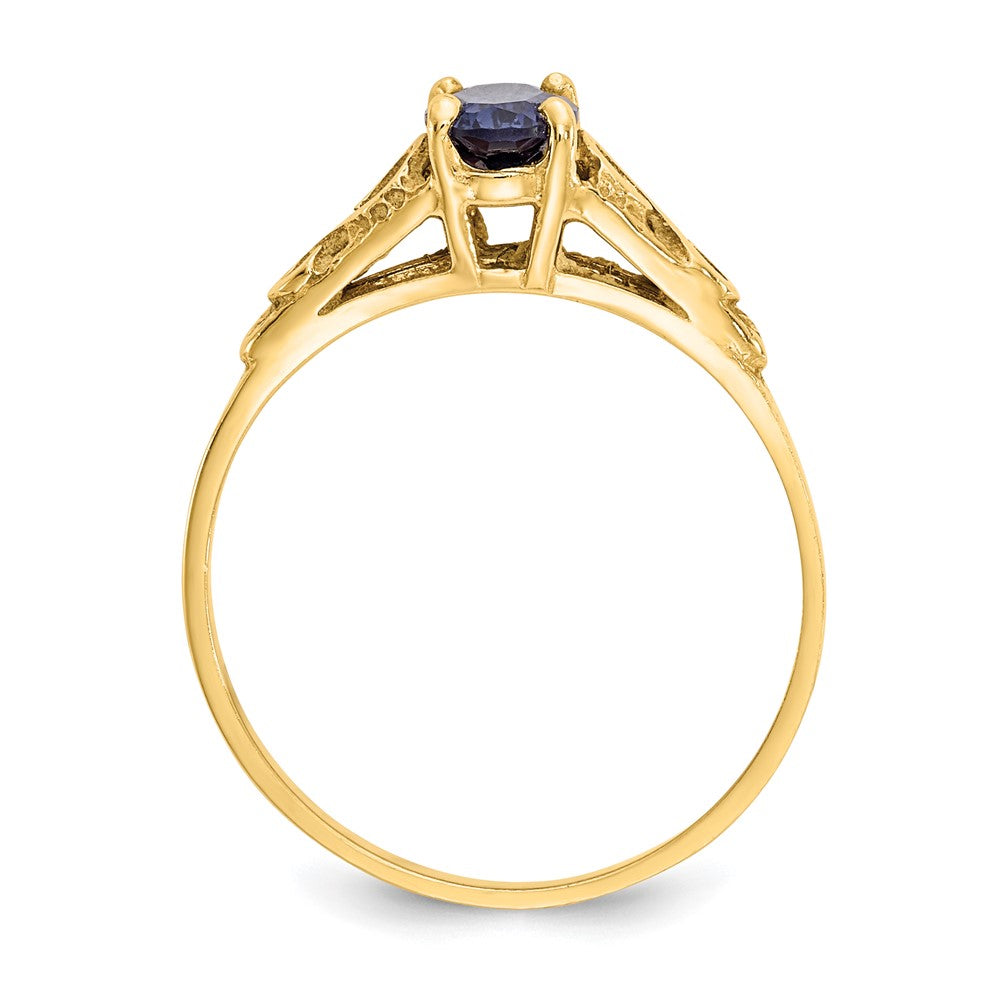 14K Yellow Gold Madi K Synthetic Sapphire Spinel Ring