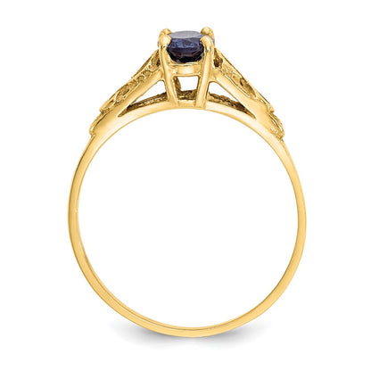 14K Yellow Gold Madi K Synthetic Sapphire Spinel Ring