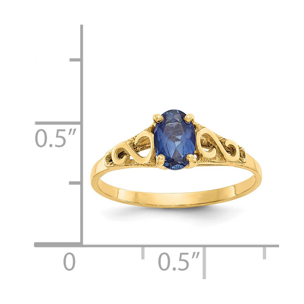 14K Yellow Gold Madi K Synthetic Sapphire Spinel Ring