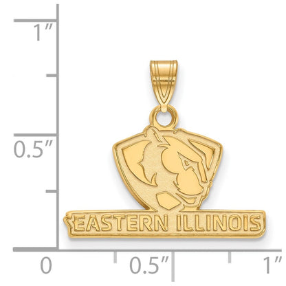 10K Yellow Gold Logoart Eastern Illinois University Small Pendant