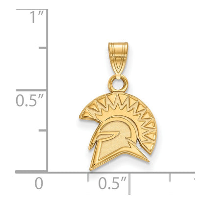 14K Yellow Gold Logoart San Jose State University Spartan Small Pendant