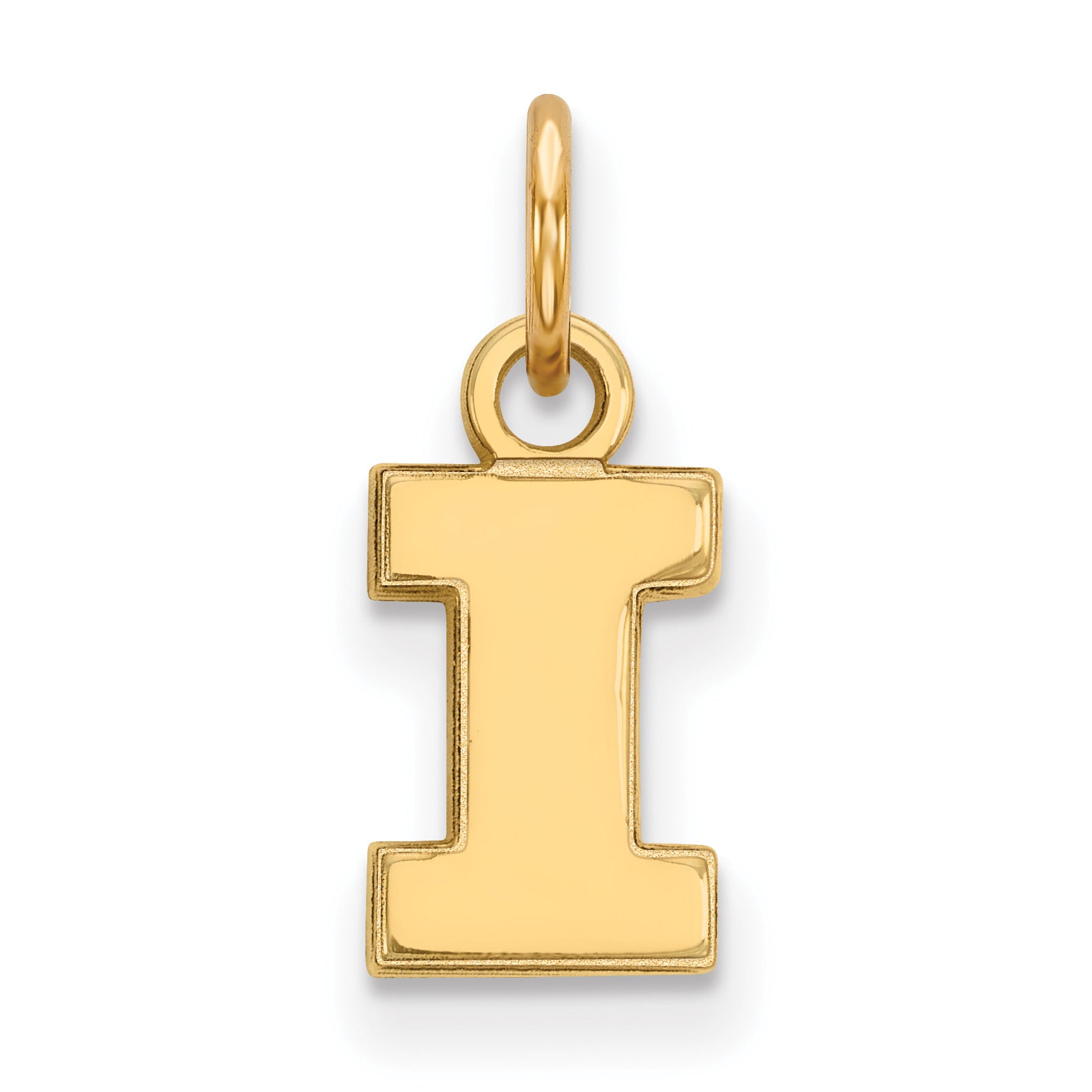10K Yellow Gold Logoart University Of Illinois Letter I Extra Small Pendant