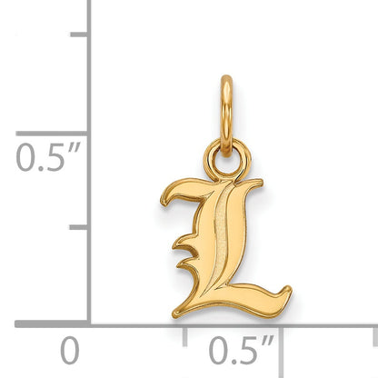 10K Yellow Gold Logoart University Of Louisville Letter L Extra Small Pendant