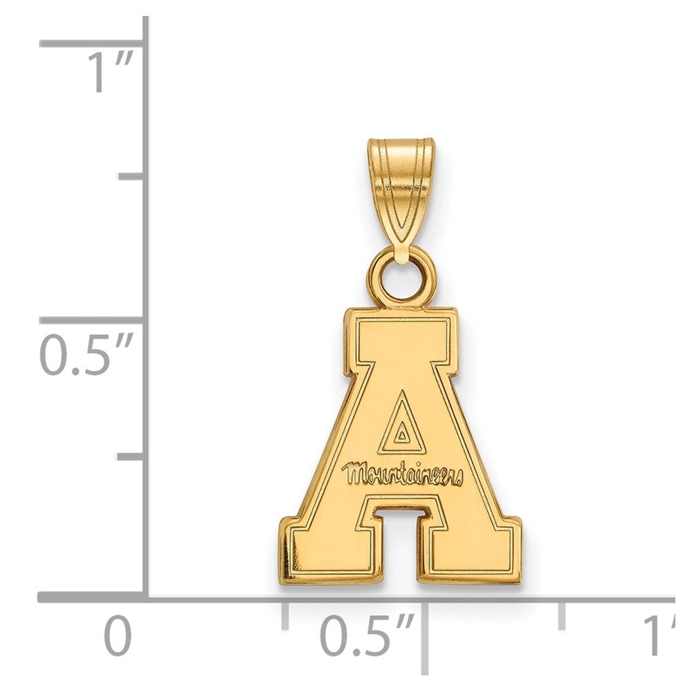 Gold Plated Sterling Silver Logoart Appalachian State University Small Pendant
