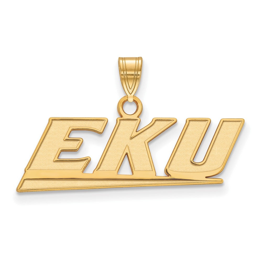 Gold Plated Sterling Silver Logoart Eastern Kentucky University E K U Small Pendant