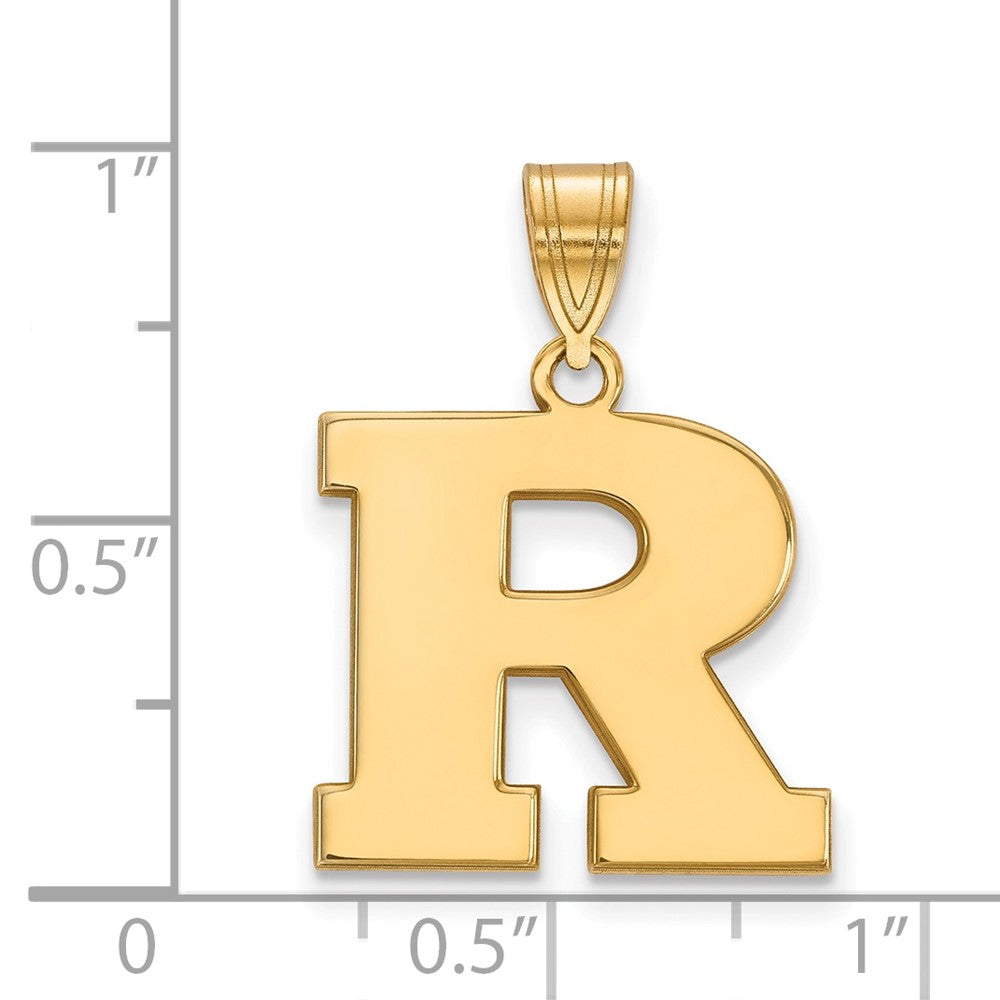14K Yellow Gold Logoart Rutgers University Letter R Medium Pendant ...