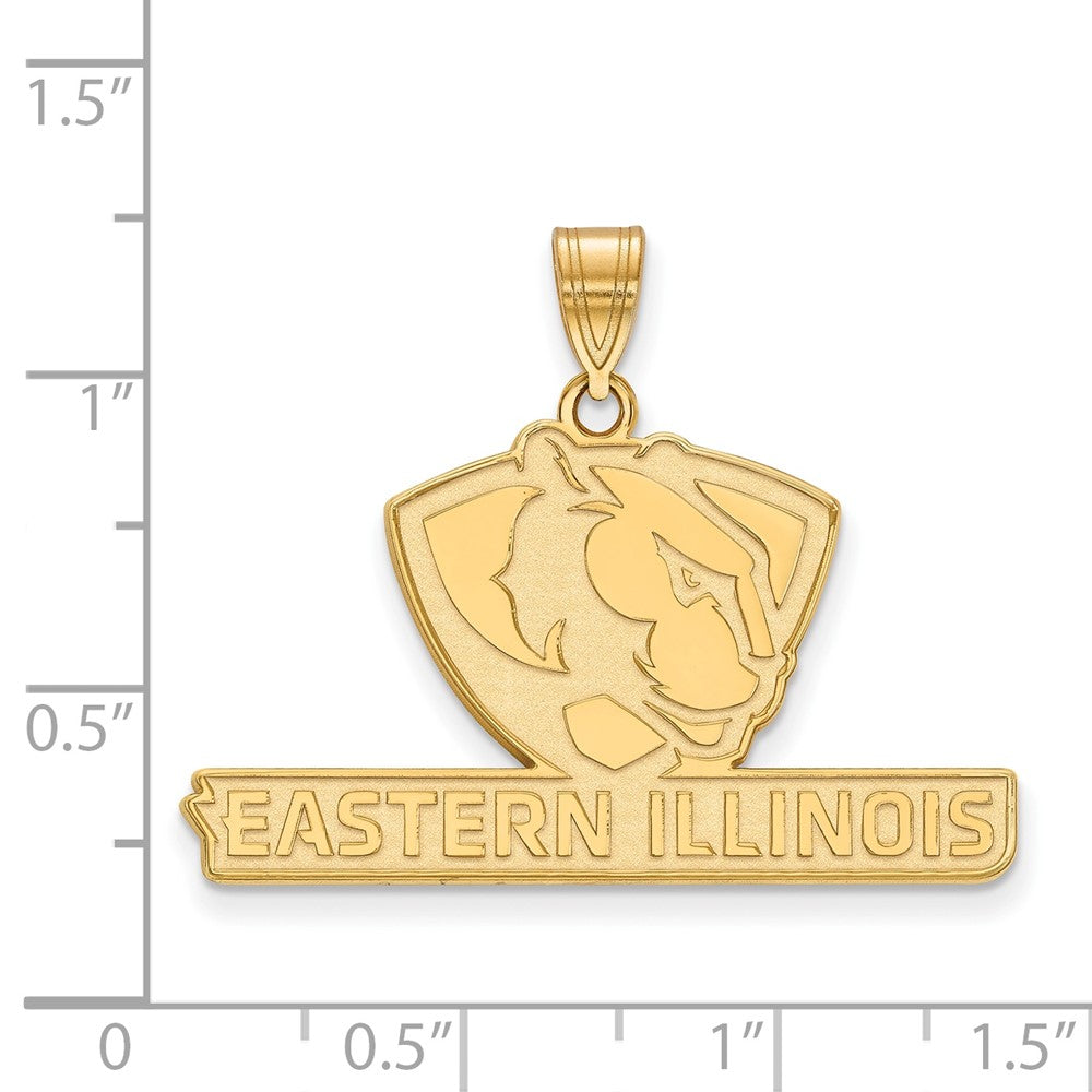14K Yellow Gold Logoart Eastern Illinois University Large Pendant