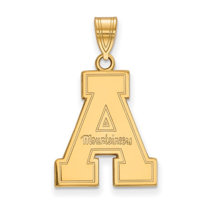10K Yellow Gold Logoart Appalachian State University Large Pendant