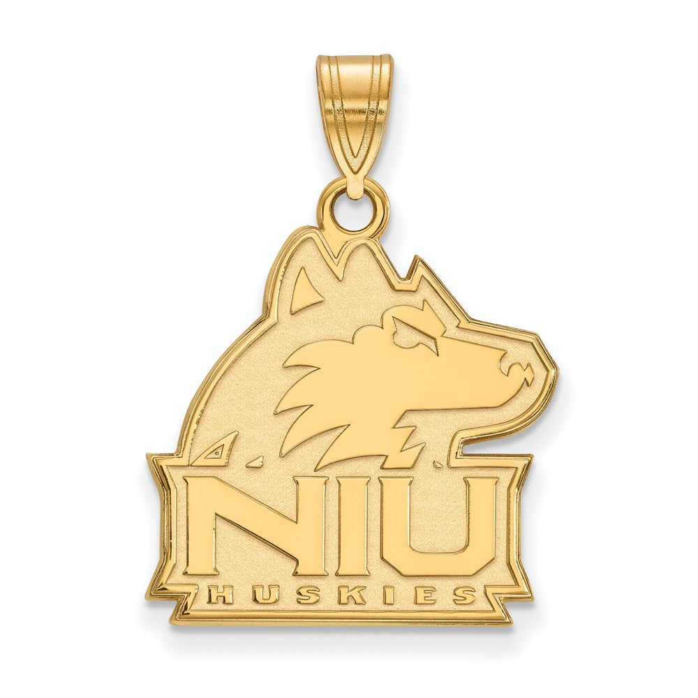 10K Yellow Gold Logoart Northern Illinois University N I U Huskies Large Pendant