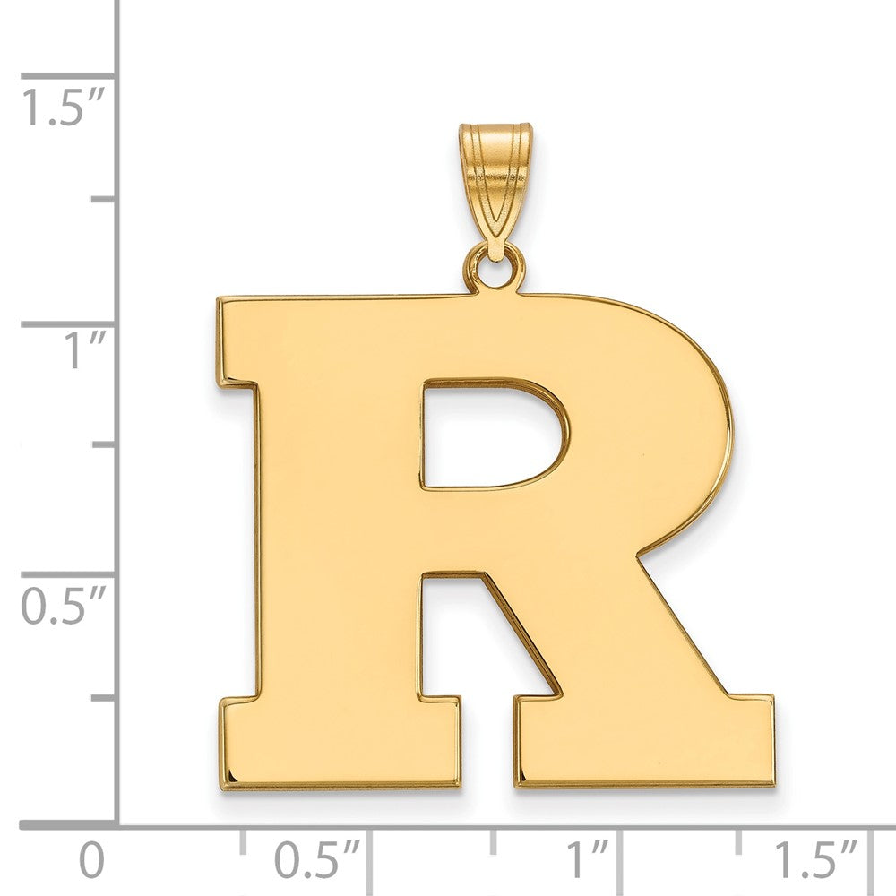 14K Yellow Gold Logoart Rutgers University Letter R Extra Large Pendant ...