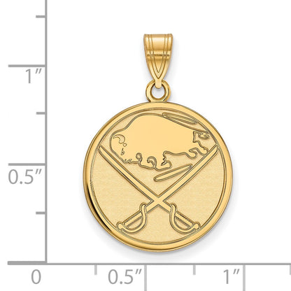 14K Yellow Gold Nhl Logoart Buffalo Sabres Large Pendant