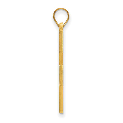 14K Yellow Gold Logoart West Virginia University W V Extra Large Pendant